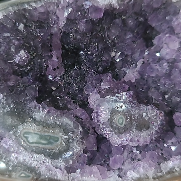 Uraguayan Amythyst Druzy Freeform 3pc Set - Picture 7 of 10